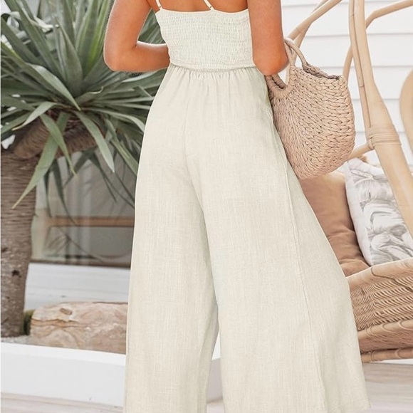 anrabess Pants - One-Shoulder White Romper with Adjustable Strap